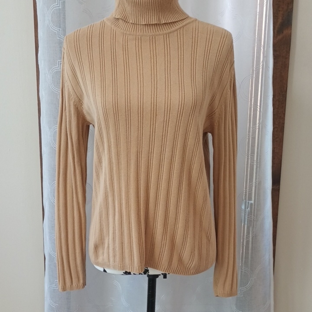 Talbots Camel Cowl Neck Sweater